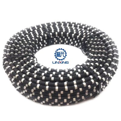 11.5mm Sable à fil diamanté à ressort en caoutchouc pour la carrière de l'exploitation minière Coupe de marbre de perles de diamant