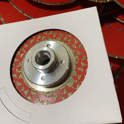 Disque de coupe de marbre électroplaté de 180 mm avec bride M14 et support OEM personnalisé