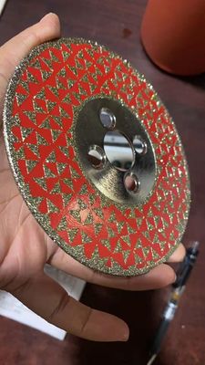 Disque de coupe de marbre électroplaté de 180 mm avec bride M14 et support OEM personnalisé