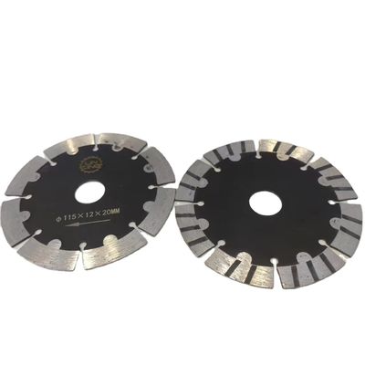 Diamètre 115 mm Turbo segmenté Disque de coupe de dents pour le bord de la route de l'asphalte de brique de granit de marbre