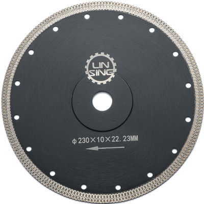140 dents Silent Mesh Diamond Circular Saw Blade pour la découpe de céramique / porcelaine / Dekton