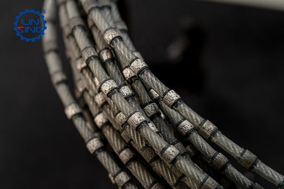 Pierre de coupe de diamant fil de scie avec 11,0 mm diamètre de perle et 37 pièces perles par mètre