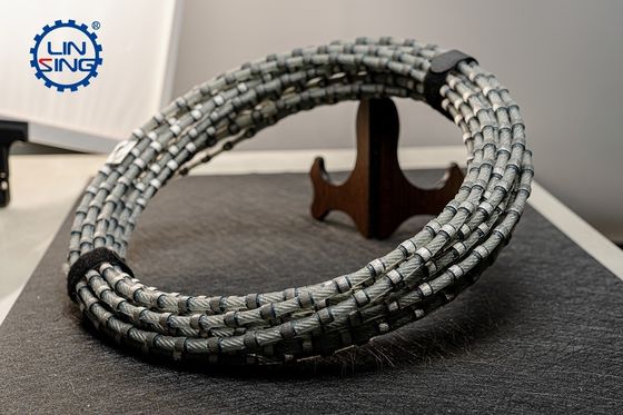 8.8mm à perles sintrées en plastique diamanté, scie à fil pour la découpe de blocs de granit de haute précision