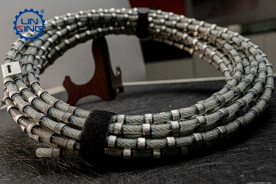 8.8mm à perles sintrées en plastique diamanté, scie à fil pour la découpe de blocs de granit de haute précision