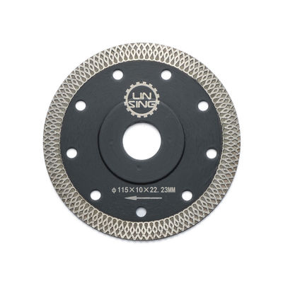 Coupe sèche humide Lamelle de scie circulaire diamantée 115 mm 10 dents par pouce pour la maille de porcelaine