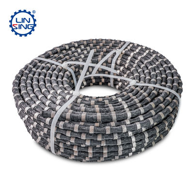 Scalier de fil de diamant, câble de coupe de béton renforcé de 11,5 mm, fil de ressort en caoutchouc avec support