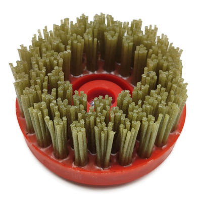 Brosses en nylon rondes à grains abrasifs diamantés pour les surfaces antiquées en granit de marbre