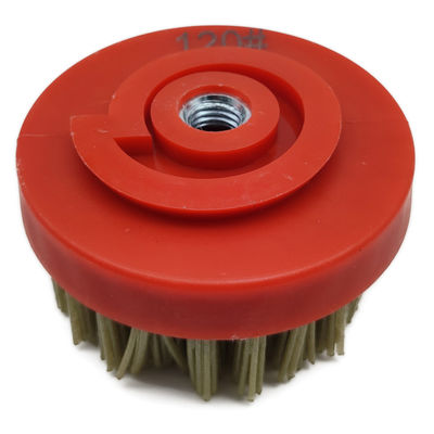 Brosses en nylon rondes à grains abrasifs diamantés pour les surfaces antiquées en granit de marbre