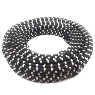 Longue durée de vie Fil diamanté 12,0 mm* 40 en caoutchouc revêtu pour la découpe de roches de carrière de granit