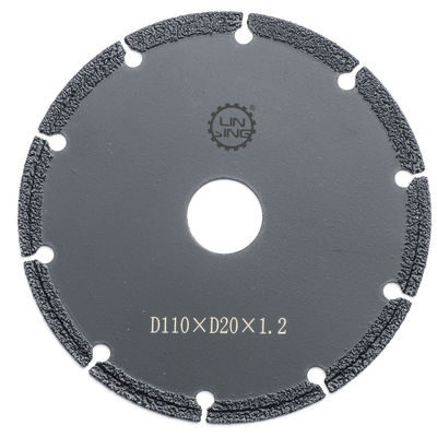 D110*D20*1.2 Disque de découpe de diamants sous vide brasé pour la découpe précise de la pierre et du béton