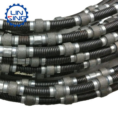 18-30 m2/h Vitesse de coupe Carrière d'extraction de béton fil de sciage diamanté corde pour le quartz de granit