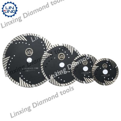 Disque diamanté turbo-dent protégé pour la coupe de bordure de brique de marbre 22.23 mm Taille de l'arbre