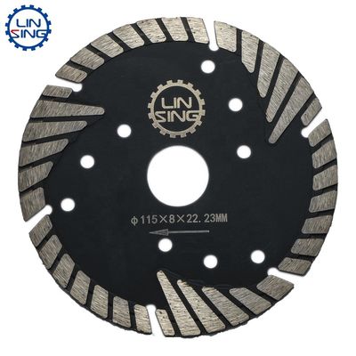 Disque diamanté turbo-dent protégé pour la coupe de bordure de brique de marbre 22.23 mm Taille de l'arbre