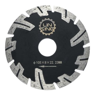 Disque diamanté turbo-dent protégé pour la coupe de bordure de brique de marbre 22.23 mm Taille de l'arbre