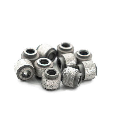 D11.0 mm Perles de scies à fil de diamant brasées sous vide pour outils à haute vitesse de coupe en blocs de pierre