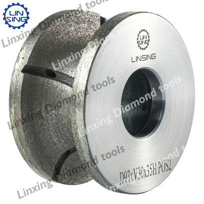 45-120 mm Pièces de routeur diamantées brasées sous vide pour les bords de pierre Full Bullnose