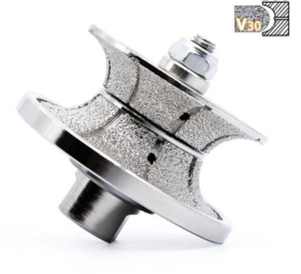 Pièces de routage électroplaquées en diamant V30 D75MM pour le profilage et le meulage de pierres de précision