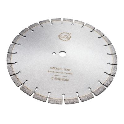 Blé de scie au diamant soudé au laser pour le béton de 350 mm pour couper le béton 24Z sans éclaboussure