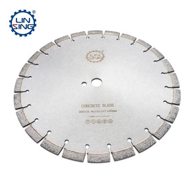 Blé de scie au diamant soudé au laser pour le béton de 350 mm pour couper le béton 24Z sans éclaboussure