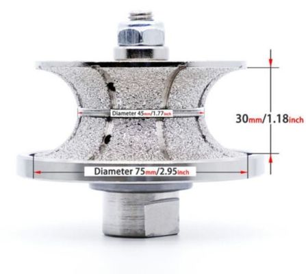 Roue à profil diamanté brasé sous vide pour le granit A Grade Support personnalisé OEM