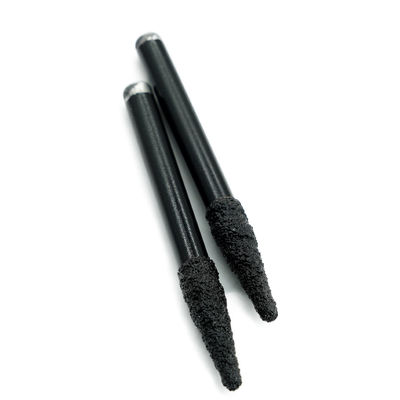 Diamant brasé sous vide 6 mm 8 mm coupeuse de fraisage gravure V bits plat pour la sculpture en marbre