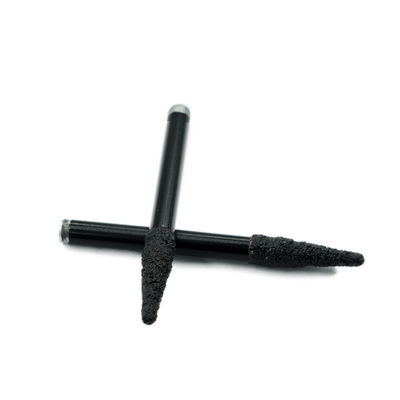 Diamant brasé sous vide 6 mm 8 mm coupeuse de fraisage gravure V bits plat pour la sculpture en marbre