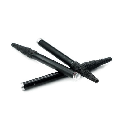 Diamant brasé sous vide 6 mm 8 mm coupeuse de fraisage gravure V bits plat pour la sculpture en marbre