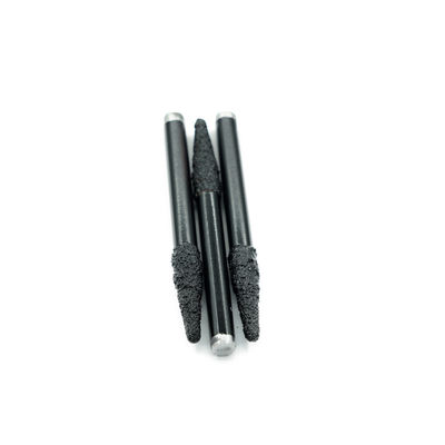 Diamant brasé sous vide 6 mm 8 mm coupeuse de fraisage gravure V bits plat pour la sculpture en marbre