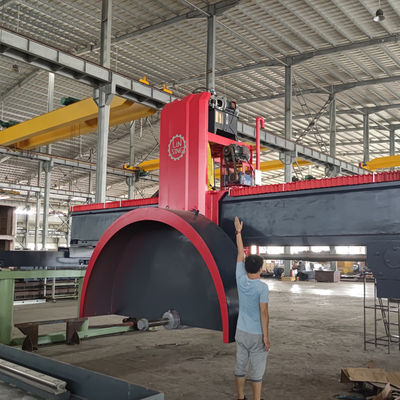 Linsing four Post Guide Multi Blade Bridge Saw Machine Pour la coupe de blocs de granit