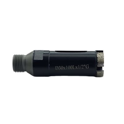 Outil de perçage de diamants de 30 mm de diamètre en pierre de marbre avec perceuse segmentée de 100 mm de longueur