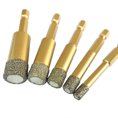 6 mm pièces de doigts de diamants brasées sous vide pour le forage de marbre Taux d'alimentation 24-48 " par minute