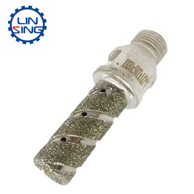 6 mm pièces de doigts de diamants brasées sous vide pour le forage de marbre Taux d'alimentation 24-48 " par minute