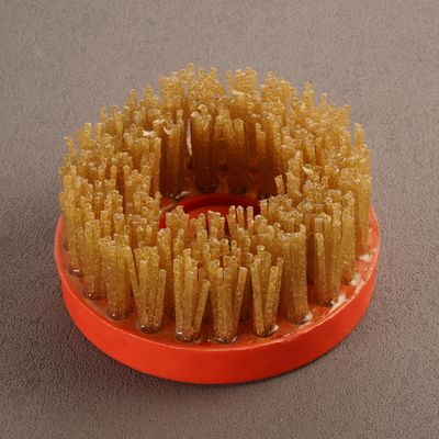 Brosse de broyage ronde pour l'abrasif au diamant sur la surface du cuir, de la pierre et du marbre