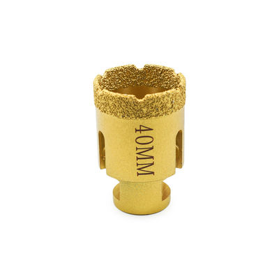 LINSING pièces de forage à base de diamants à vide brasées CNC pour le forage de pierre de 19 à 125 mm de diamètre