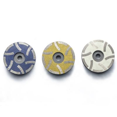Roue de tasse remplie de résine en poudre de diamant de granit en forme de T ronde Roue segmentée 100 mm 125 mm