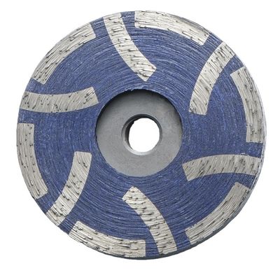 Roue de tasse remplie de résine en poudre de diamant de granit en forme de T ronde Roue segmentée 100 mm 125 mm