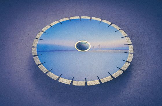 Disque de coupe de pierre de granit 14'' lame non pliante avec outil de machine à lame de pont laser