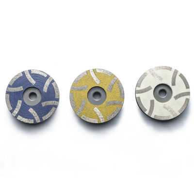 6 pouces roue de meulage de diamant pierre outils de meulage roue de tasse radiale avec 6 segments