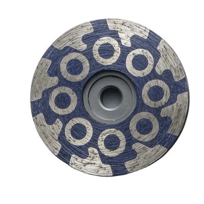 Roue à coupe en poudre de diamant à six segments pour le broyage du granit turbo rond rempli de résine