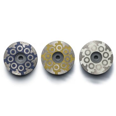 Roue à coupe en poudre de diamant à six segments pour le broyage du granit turbo rond rempli de résine