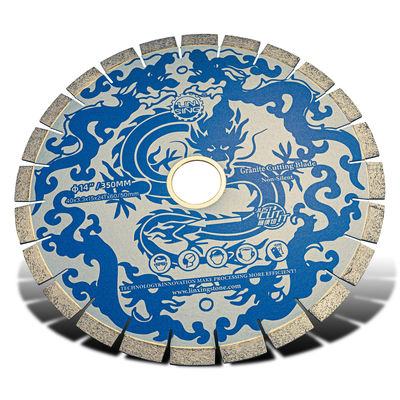 D350mm Diamant Turbo Cutting Stone Granite Disque Scie Blade pour le découpage de bord de marbre