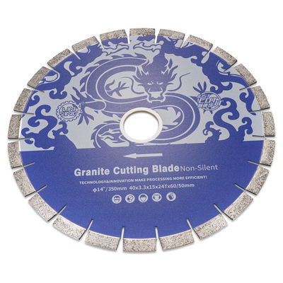24 dents par pouce D350mm Lampe à scie diamantée pour la coupe professionnelle de béton en pierre