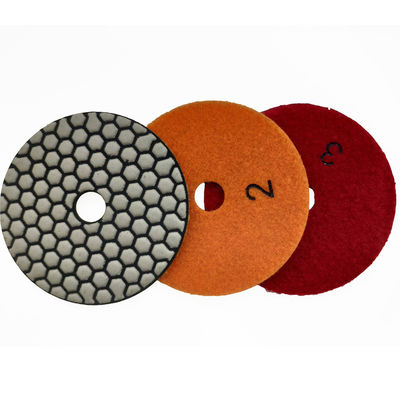 Couleurs personnalisées 3 étapes de liaison de résine Pads de polissage flexibles pour le marbre de granit Best