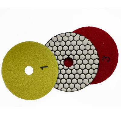 Couleurs personnalisées 3 étapes de liaison de résine Pads de polissage flexibles pour le marbre de granit Best